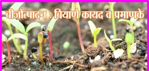 बिजोत्‍पादन : बियाणे कायदा व प्रमाणके