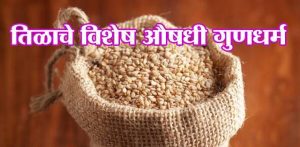 तिळाचे विशेष औषधी गुणधर्म