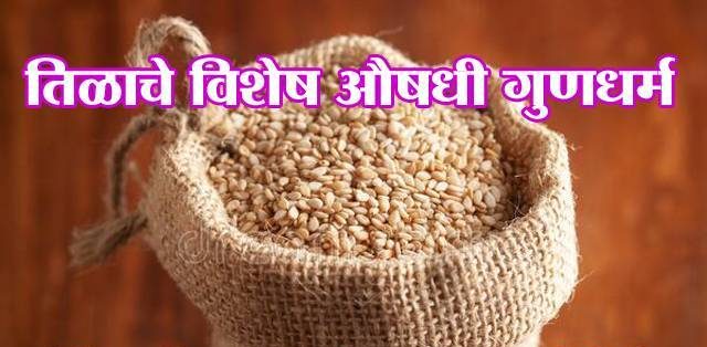 तिळाचे विशेष औषधी गुणधर्म